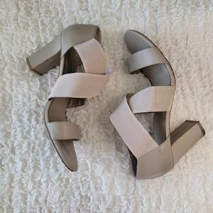 Rockport Beige Block Heel Sandals